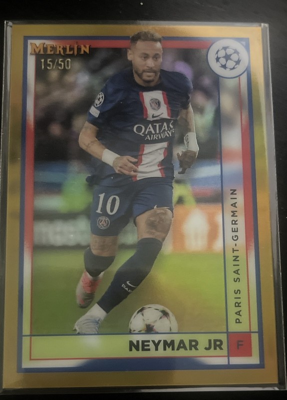 2022-23 Topps Merlin UEFA Club Competitions - Neymar Jr #103 Gold Refractor /50