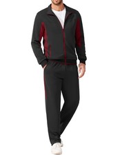 Men's Tracksuit 2 Piece Full Zip Athletic Track Suit Casual Jogging Sweatsuit...