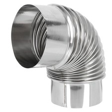  Stainless Steel Chimney Extension Heating Stove Pipe Flue Elbow Reducer