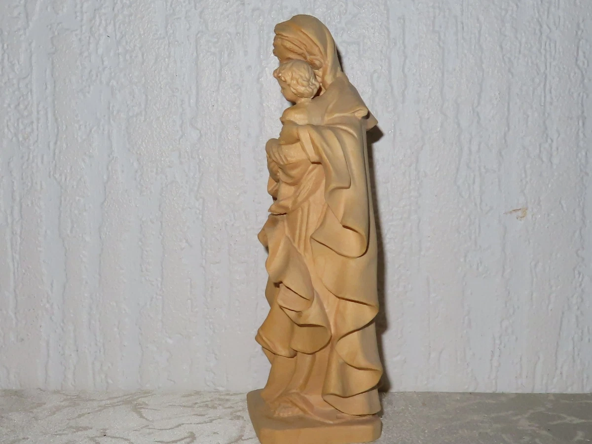 Heiligenfigur Holzfigur Heilige Maria mit Jesuskind H: 20,9cm