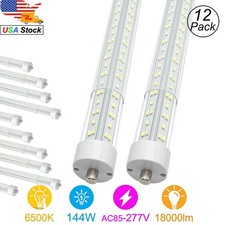 8Ft LED Shop Light Single Pin FA8 LED Tube Light 144W Replace Fluorescent Bulbs