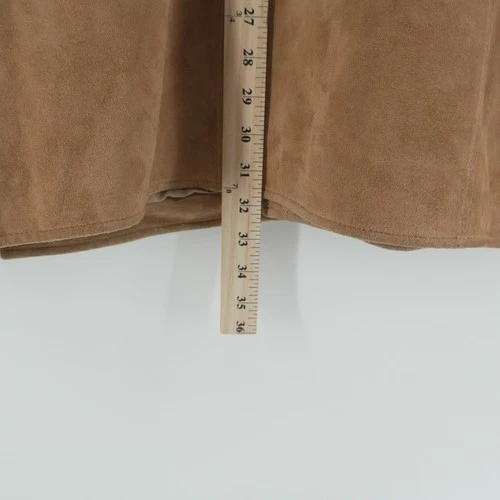 Brooks Brothers 346 Suede Jacket Mens XL Tan Genuine Leather Button Front Coat image 8