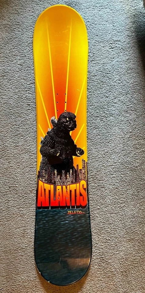 DE COLECCIÓN Atlantis ZILLA 130 cm Snowboard GODZILLA Gráfico Hombre Cueva Arte de Pared Decoración Foto 2 de 4