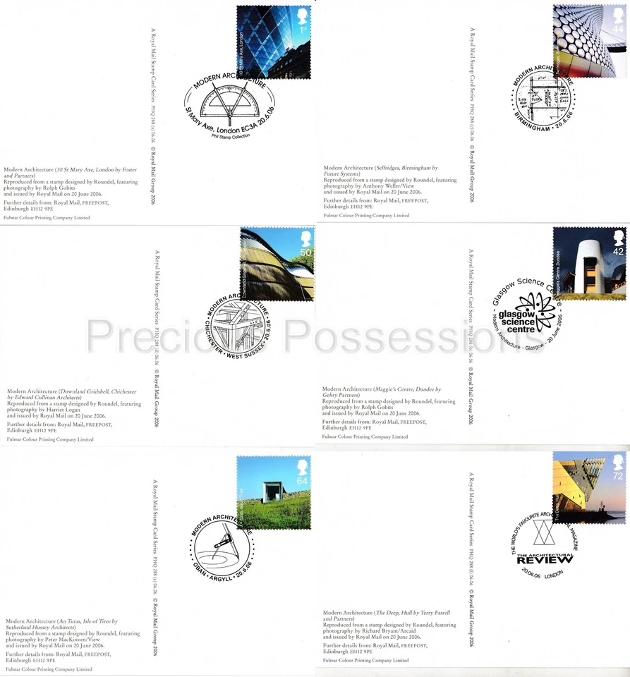 GB PHQ CARDS USED REAR FDI 2006 NO. 288 MODERN ARCHITECTURE - Image 2 of 2