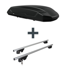 Dachbox Thule Pulse 2 L + Dachträger Menabo Sherman für VW Polo FH Typ 6R/6C Top