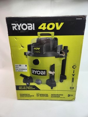 Ryobi Cordless Wet Dry Vacuum Shop Vac 40V Tool Only 10 Gallon RY40WD01B