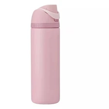 Owala Stainless Steel Water Bottle, 24 Oz, Rose Quartz Pink, Flip-Top Lid