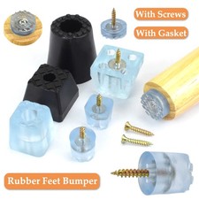 Rubber Feet Bumper Furniture Chair Table Floor Protector Leg Pads With Screws
