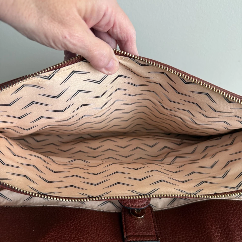 Urban Expressions Brown Large Crossbody Shoulder Satchel Handbag Purse - Image 4 of 4