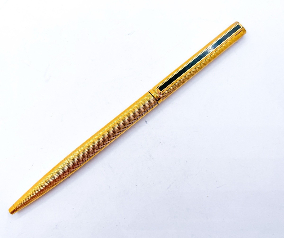 DUNHILL GERMANY・ゴールド美品・ツイスト式ボールペン・筆記確認済 美