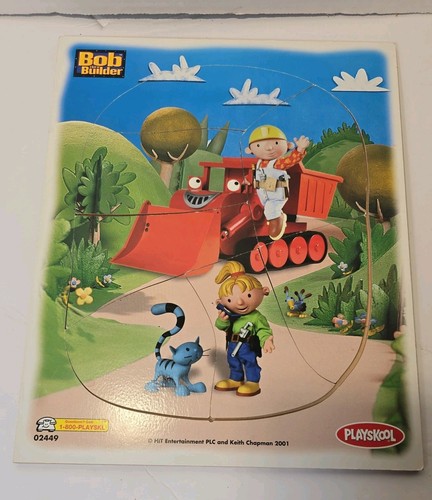 Vintage 2001 Playskool BOB THE BUILDER pilchard cat Scoop backhoe 02449 