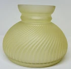 Vintage Frosted Swirled Ribbed Glass Oil Light Lamp Shade 7”