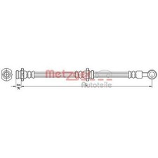 METZGER 4110386 Bremsschlauch Hinten Links für NISSAN ALMERA TINO (V10)