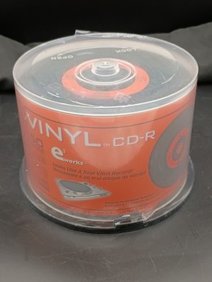 e3works Vinyl CD-R- 50 Disc Spindle- 700MB 80min- DJ Record Style- New Sealed