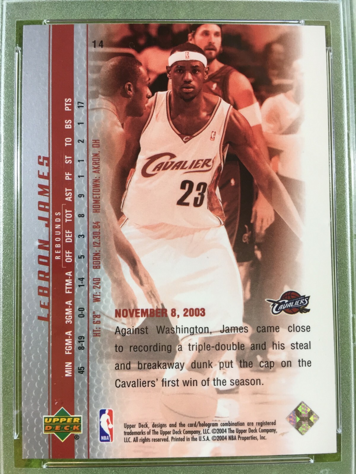 LEBRON JAMES ROOKIE CARD PSA 9 CAVS SP RC 2003 LeBron James PHENOMENAL BEGINNING view 4