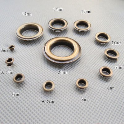 COHEALI 50 Sets Air Eye Button Metal Screw Rings Sewing Grommets Washer  Grommet Kits Leather Shoe Eyelets Eyelet Hole Puncher Kits Double Sided