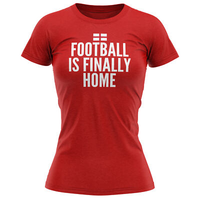 England Damen T-Shirt Football Is Endlich Home Shirt Country Her Euro Footie...