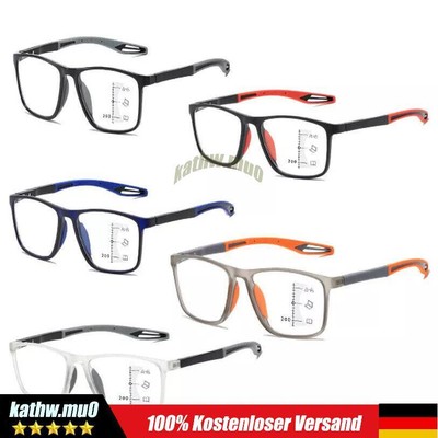 Bifokal Gleitsicht TR90 Lesebrille Sport Herren +1,0 1,5 2,0 2,5 3,0 3,5 4,0