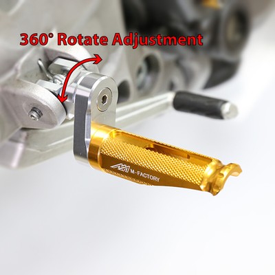 MFP 25mm Adjustable Blue Front Foot Pegs For Buell S1 Lightning All Year