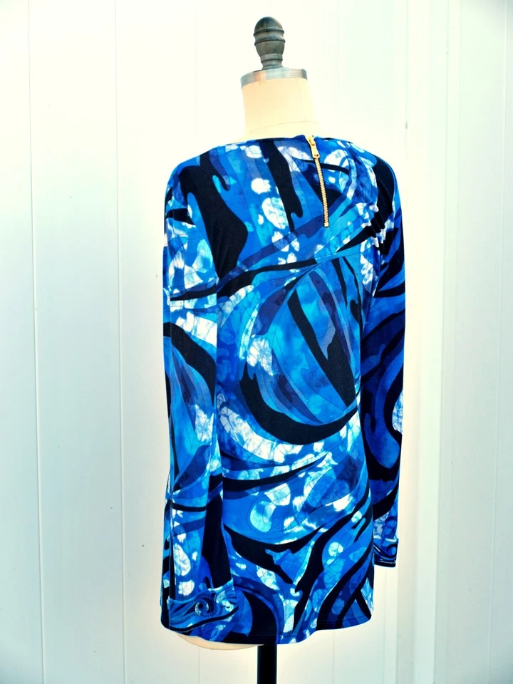 Emilio Pucci Italia Talla 12 Miami Beach Resort Yacht Club Retro Mod Psicodélico Foto 4 de 4