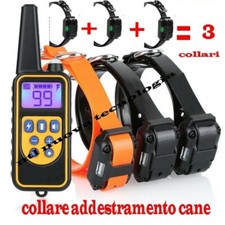 Collare 800m Cani 3 COLLARI  Addestramento Impermeabile Ricaricabile Scossa