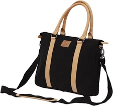 V-Pax 16" Black Onyx Women's Business Tote Shoulder Bag Laptop Travel Briefcase