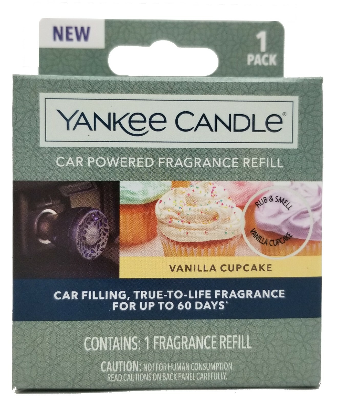 Yankee Candle Car Powered Fragrance Refill "Vanilla Cupcake" / NEW