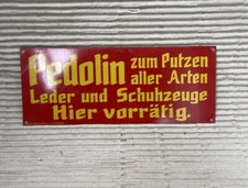 Altes Blechschild  Pedolin Schuhputz um 1925