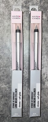 TWO Hard Candy Stroke of Gorgeous 1277 SILVER FOX LONG WEAR Eyeliner