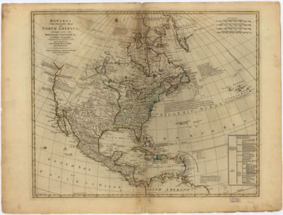 18'' x 24'' 1766 Pocket Map Of North America