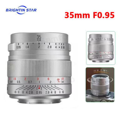 Brightin Star 35mm F0.95 Large Aperture Prime Lens for Fujifilm X-mount Camera