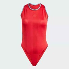 NWT adidas Women's Slim Fit Tiro Colorblock BodySuit Leotard IM4989 XL RED NEW