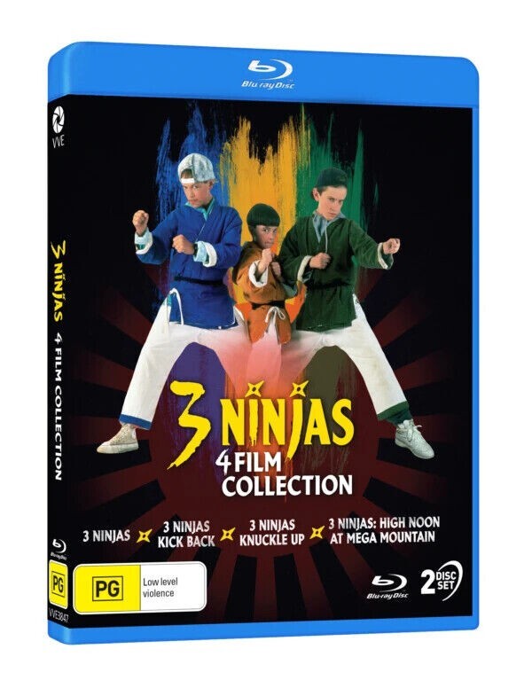3 NINJAS 4 Film Collection Blu-Ray NEW (USA Compatible)