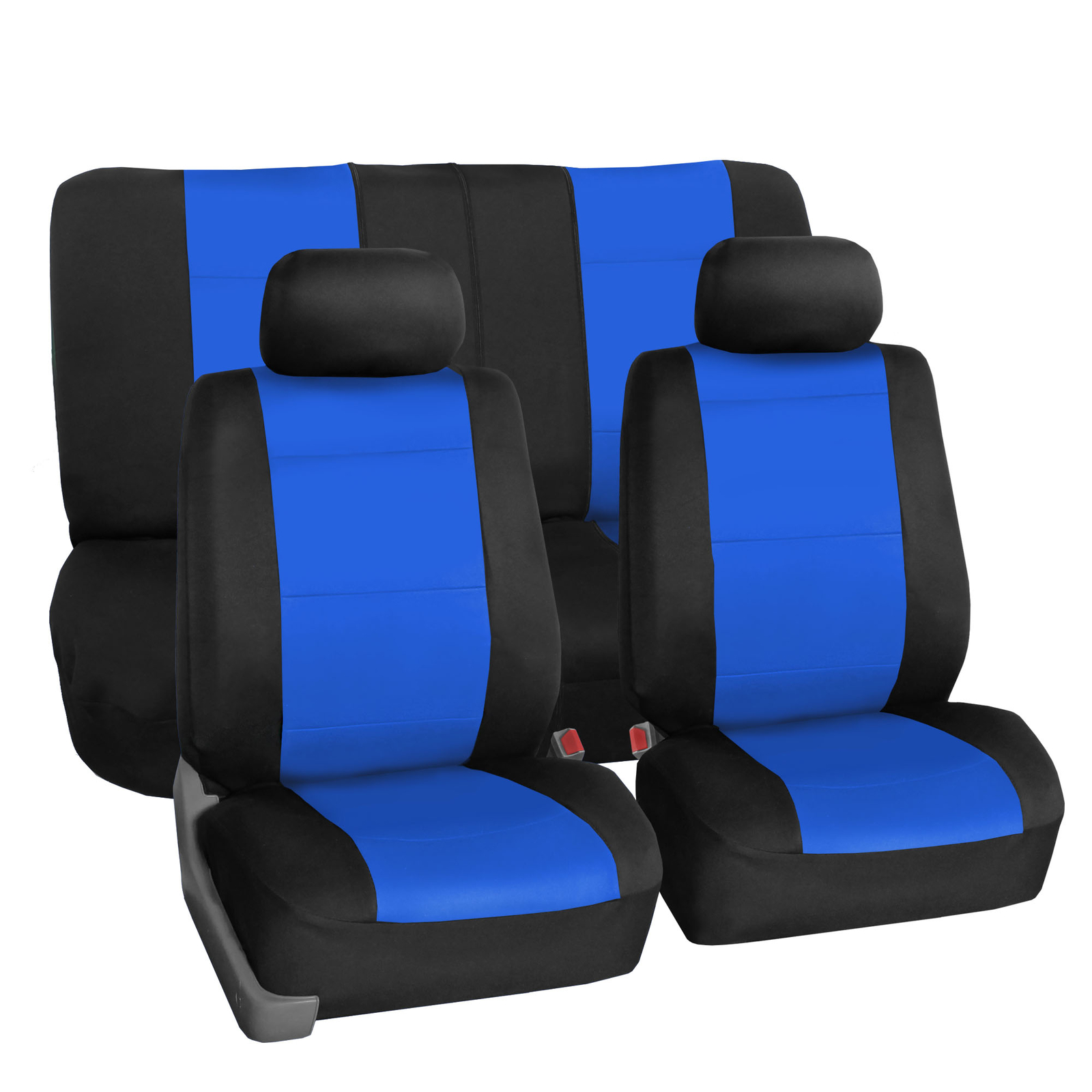 Neoprene Auto Seat Covers for Sedan SUV Waterproof Complete Set Blue Black