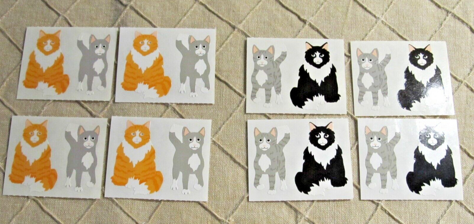 Vintage 1997 Susan Pratt Cats Kittens Mrs Grossman Stickers by the Yard