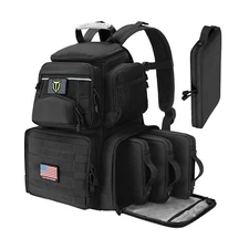 TIDEWE Tactical Range Backpack with Removable Divider, Handgun Backpack with ...