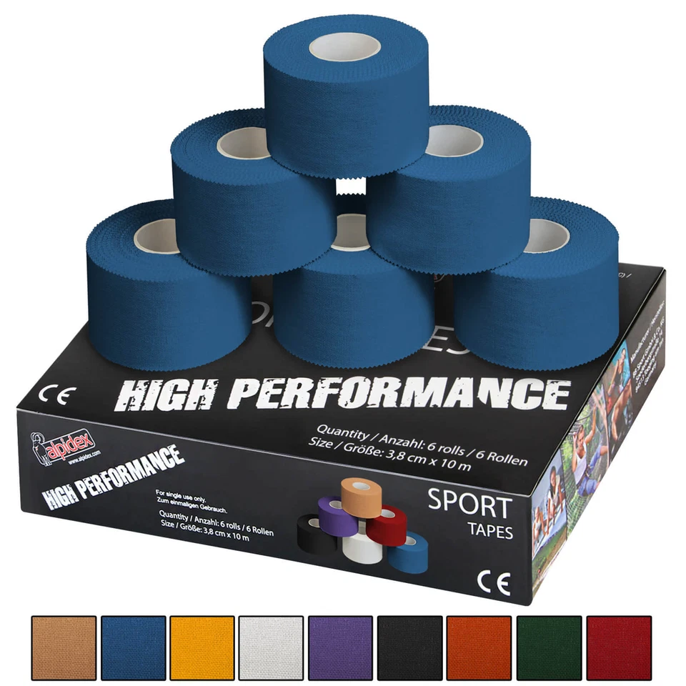 BB SPORT 6 Rollen Sport-Tape Sporttape Tapeverband 3,8 cm x 10 m