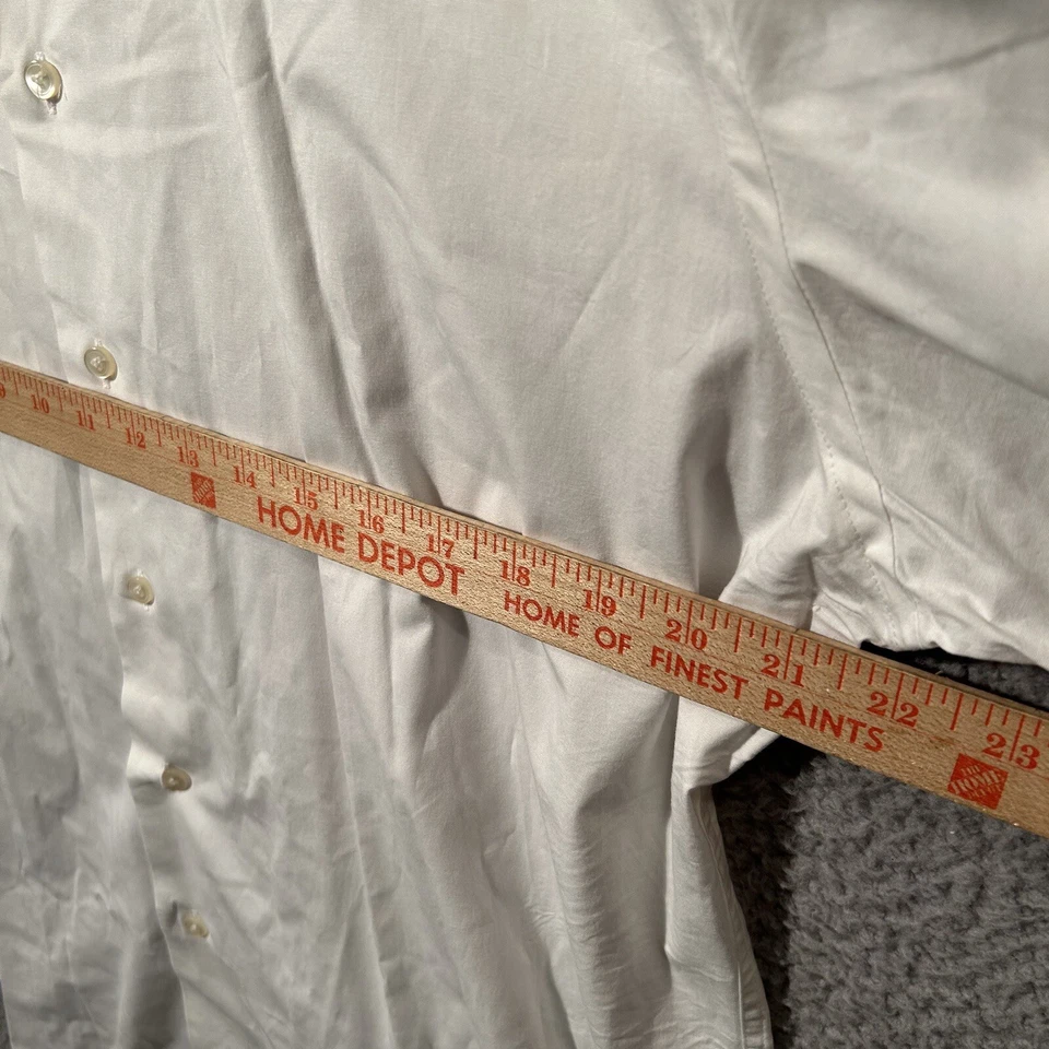 BCBG Attitude Modern Fit Button Down Barrel Cuff Dress Shirt Men's XL White - Image 4 of 4