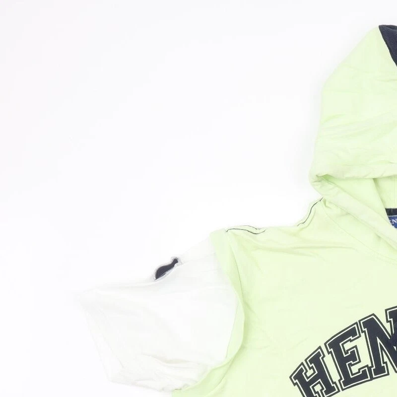 Henleys Womens Green 100% Cotton Pullover Hoodie Size 4 - Slogan - Image 3 of 4