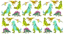 Mrs. Grossman's DINOSAUR Scrapbook Stickers T-REX 3 Sheets