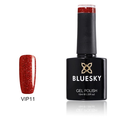 BLUESKY GEL NAIL POLISH ORANGE GLITTER COPPER CHRISTMAS VIP11 LED UV SOAK OFF - Picture 3 of 3