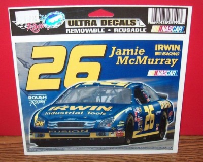 JAMIE MCMURRAY #26 IRWIN TOOLS WINCRAFT 5X6 ULTRA DECAL STICKER 