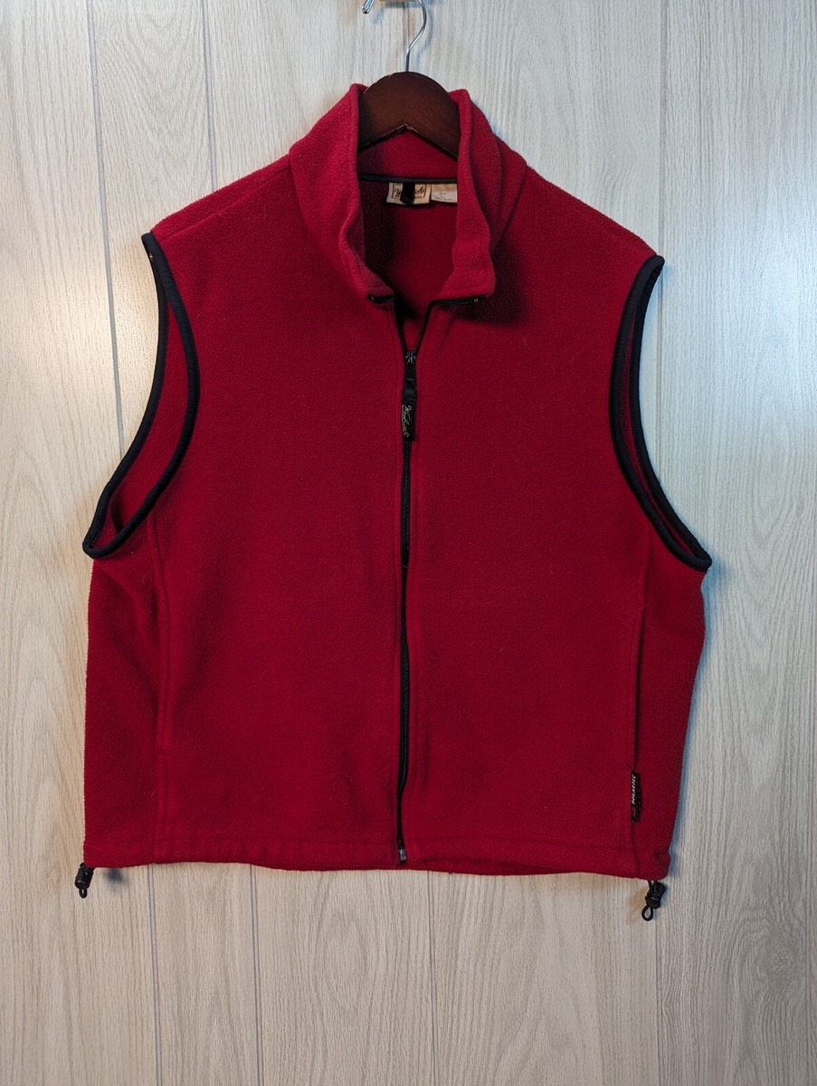 Woolrich Polartec Rugged Outdoor Mens Sleeveless Full Zip Fleece Vest Red L