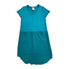 Women's Anthropologie Blue Dolan Loren Tunic Dress Front Pockets Size Small