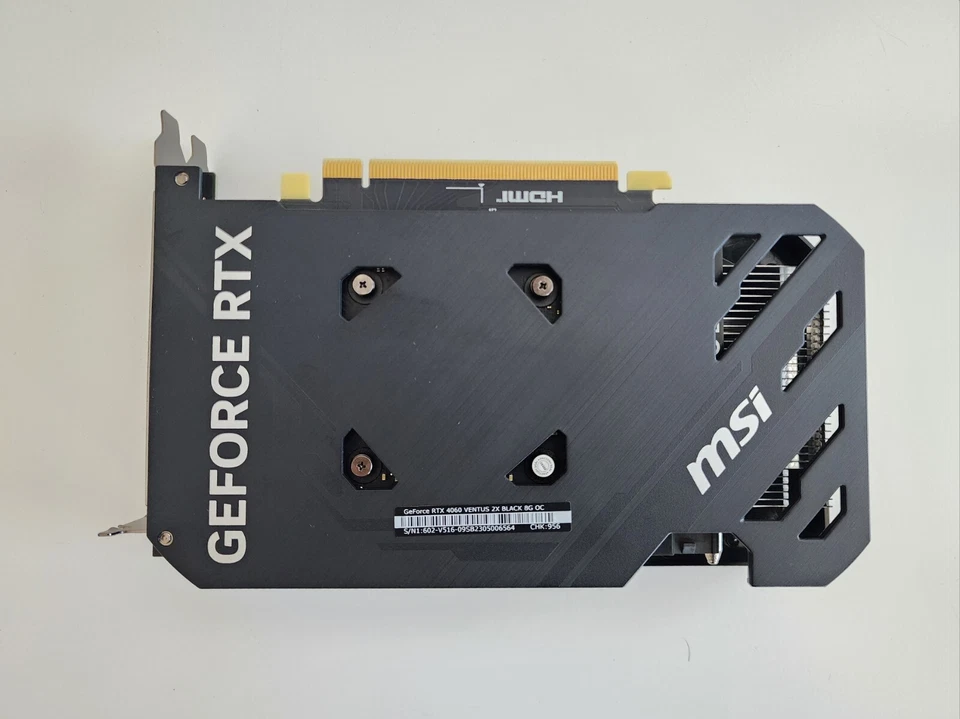 MSI GeForce RTX 4060 Ventus 2X Black OC GDDR6 8GB Graphics Card - Image 3 of 4