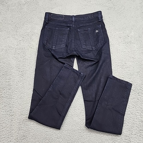 Rag & Bone Jean Mens Size 28 Dark Blue Denim Waxed Skinny Chino Stretch Ankle - Picture 8 of 12