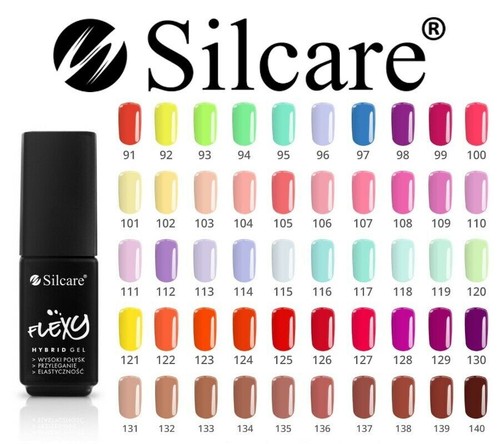 SILCARE Flexy UV LED Hybrid Color Nail Polish 001-252 Every Color Soak Off Gel - Picture 2 of 249