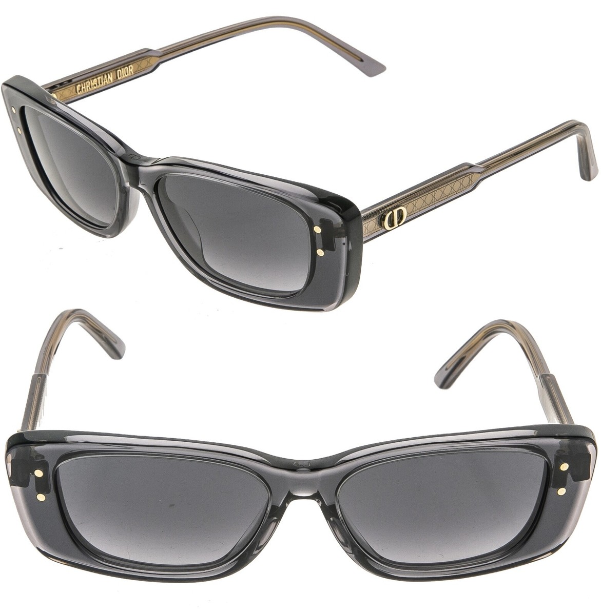CHRISTIAN DIOR HIGHLIGHT Cannage Crystal Gray S2I Sunglass