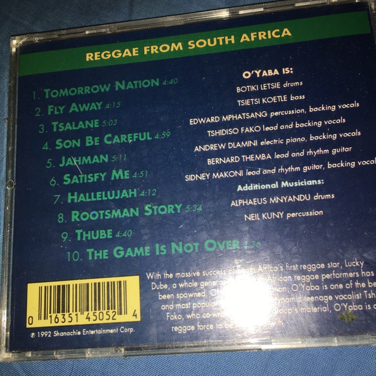 SEALED CD The Game Is Not Over O'Yaba 1992, Shanachie Reggae South