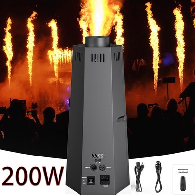 200W Hexagon Flame Machine Stage Fire Thrower Spray Effect DMX DJ Disco Party